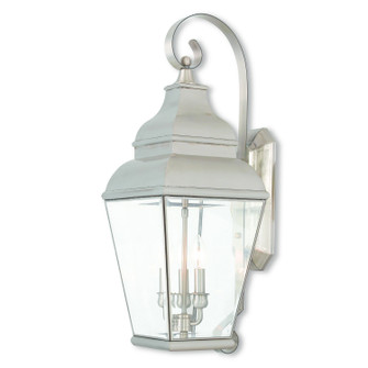 Exeter Three Light Outdoor Wall Lantern in Brushed Nickel (107|2593-91)
