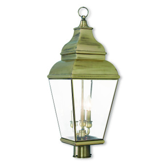 Exeter Three Light Post-Top Lanterm in Antique Brass (107|2594-01)