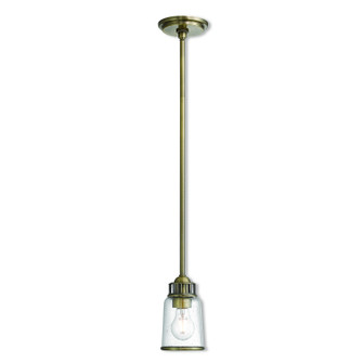 Lawrenceville One Light Mini Pendant in Antique Brass (107|40021-01)