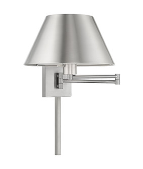 Swing Arm Wall Lamps One Light Swing Arm Wall Lamp in Brushed Nickel (107|40030-91)