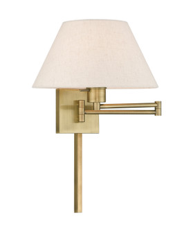 Swing Arm Wall Lamps One Light Swing Arm Wall Lamp in Antique Brass (107|40038-01)