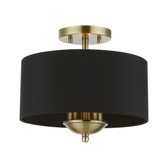 Huntington Three Light Semi-Flush Mount in Antique Brass (107|40111-01)