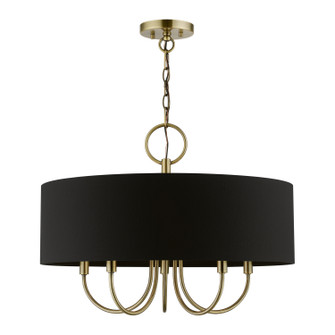 Huntington Five Light Pendant in Antique Brass (107|40115-01)