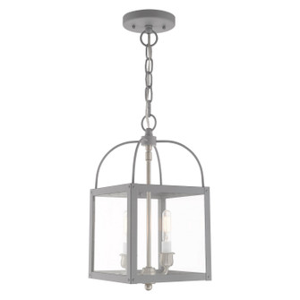 Milford Two Light Mini Pendant/Ceiling Mount in Nordic Gray w/ Brushed Nickel Cluster (107|4041-80)
