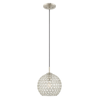 Cassandra One Light Mini Pendant in Brushed Nickel (107|40440-91)