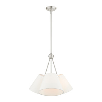 Prato Three Light Chandelier in Brushed Nickel (107|40563-91)