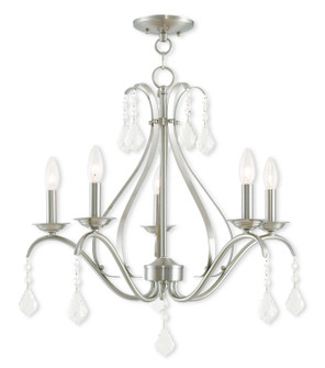 Caterina Five Light Chandelier in Brushed Nickel (107|40845-91)