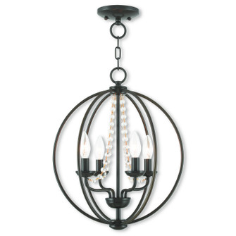 Arabella Four Light Mini Chandelier/Ceiling Mount in English Bronze (107|40914-92)