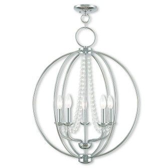 Arabella Five Light Chandelier in Polished Chrome (107|40915-05)