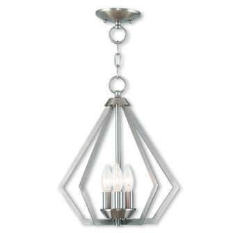 Prism Three Light Mini Chandelier/Ceiling Mount in Brushed Nickel (107|40923-91)