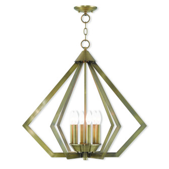 Prism Six Light Chandelier in Antique Brass (107|40926-01)