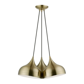 Amador Three Light Pendant in Antique Brass (107|40983-01)