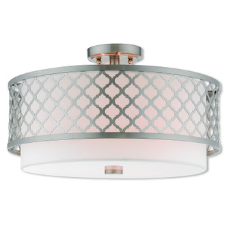 Arabesque Three Light Ceiling Mount in Brushed Nickel (107|41109-91)