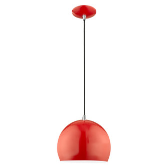 Metal Shade Mini Pendants One Light Mini Pendant in Shiny Red (107|41181-72)