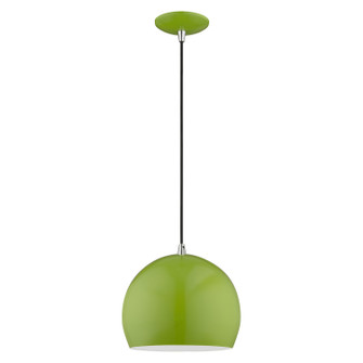 Metal Shade Mini Pendants One Light Mini Pendant in Shiny Apple Green (107|41181-78)