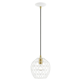 Geometrix One Light Pendant in White (107|41326-03)