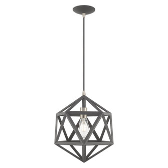 Ashland One Light Mini Pendant in Scandinavian Gray w/ Brushed Nickels (107|41328-76)