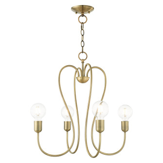 Lucerne Four Light Chandelier in Antique Brass (107|41364-01)