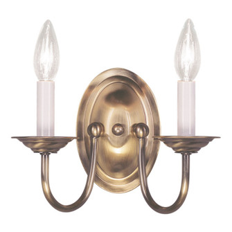 Home Basics Two Light Wall Sconce in Antique Brass (107|4152-01)