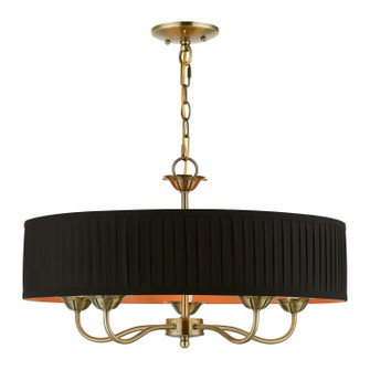 Harrington Five Light Pendant in Antique Brass (107|41865-01)