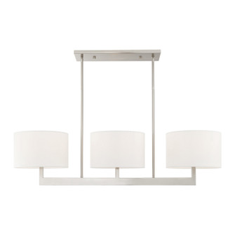 Hayworth Three Light Linear Chandelier in Brushed Nickel (107|42405-91)