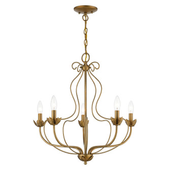 Katarina Five Light Chandelier in Antique Gold Leaf (107|42905-48)