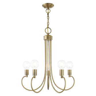 Bari Five Light Chandelier in Antique Brass (107|42925-01)