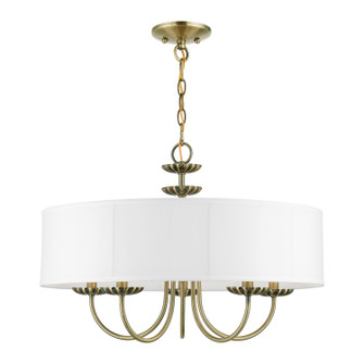 Brookdale Five Light Pendant in Antique Brass (107|42985-01)