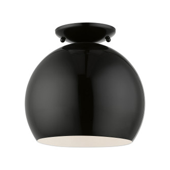 Piedmont One Light Semi-Flush Mount in Shiny Black (107|43390-68)