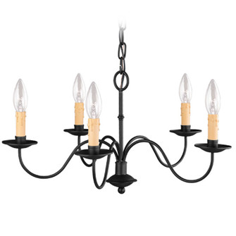 Heritage Five Light Chandelier in Black (107|4465-04)