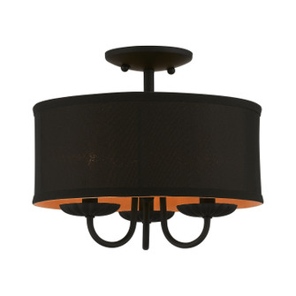 Winchester Three Light Semi-Flush Mount in Black (107|45127-04)