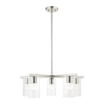 Zurich Five Light Chandelier in Brushed Nickel (107|45475-91)