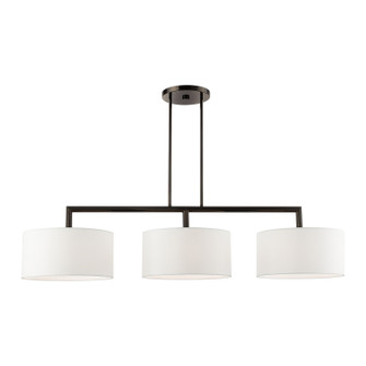 Meridian Three Light Linear Chandelier in Black Chrome (107|45493-46)
