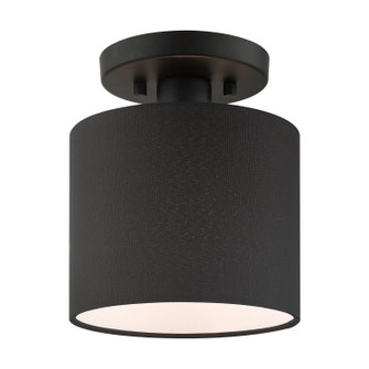 Bainbridge One Light Semi Flush Mount in Black (107|45661-04)