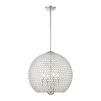 Cassandra Four Light Pendant in Brushed Nickel (107|45724-91)