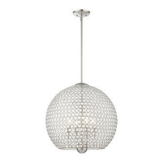 Cassandra Four Light Pendant in Brushed Nickel (107|45724-91)