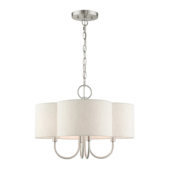 Solstice Four Light Chandelier in Brushed Nickel (107|45806-91)