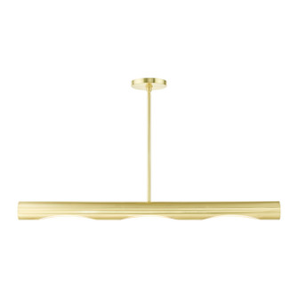 Novato Three Light Linear Chandelier in Satin Brass (107|45897-12)