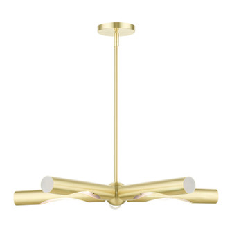 Acra Five Light Chandelier in Satin Brass (107|45915-12)