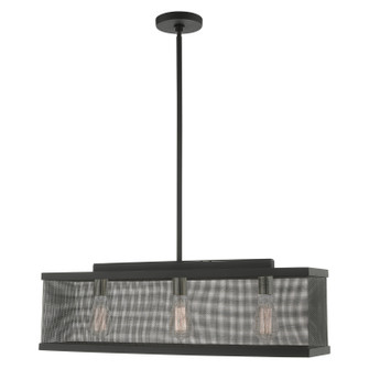 Industro Three Light Chandelier in Black w/ Brushed Nickels (107|46213-04)