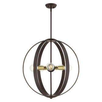 Modesto Five Light Chandelier in Bronze w/ Satin Brasss (107|46416-07)