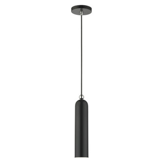 Ardmore One Light Pendant in Shiny Black w/ Polished Chromes (107|46751-68)