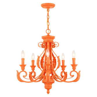 Valencia Five Light Chandelier in Shiny Orange (107|49065-77)