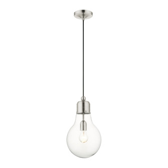 Hand Blown Art Glass Mini Pendants One Light Pendant in Brushed Nickel (107|49092-91)