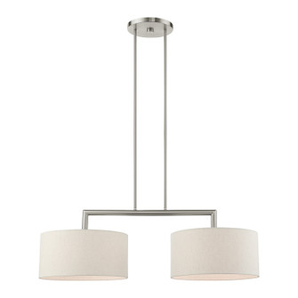 Meridian Two Light Linear Chandelier in Brushed Nickel (107|49292-91)