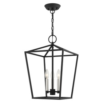 Devone Three Light Convertible Semi Flush/Lantern in Black w/ Brushed Nickels (107|49433-04)