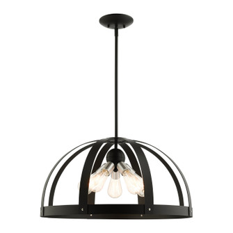 Stoneridge Five Light Chandelier in Textured Black w/ Brushed Nickels (107|49645-14)