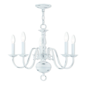 Williamsburgh Five Light Chandelier in Antique White (107|5005-60)