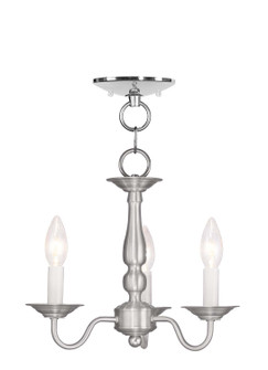 Williamsburgh Three Light Mini Chandelier/Ceiling Mount in Brushed Nickel (107|5009-91)