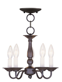 Williamsburgh Five Light Mini Chandelier/Ceiling Mount in Bronze (107|5011-07)